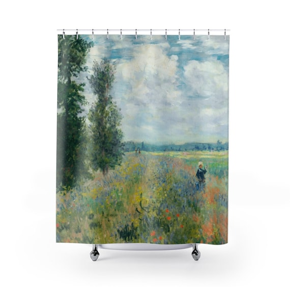 Monet Shower Curtain, Fine Art Curtain, Painting Shower Curtain, Monet Bathroom Decor, Vintage Shower, Art Shower Curtain, Artist Curtain
