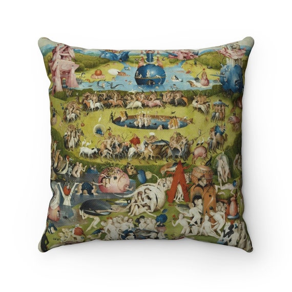 Garden Of Earthly Delights, Fine Art Pillow, Renaissance Pillow, Fine Art Decor, Hieronymus Bosch, Vintage Pillow, Painting Pillow