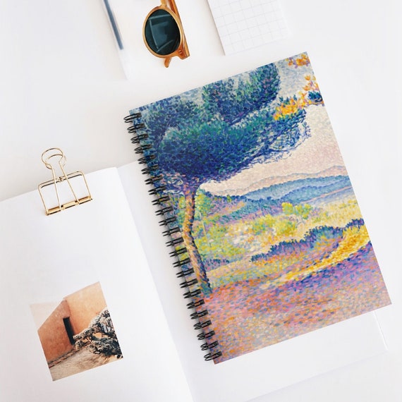 Art Spiral Notebook, Henri-Edmond Cross, Tree Notebook, Nature Notebook, Fine Art Notebook, Vintage Notebook, Colorful Notebook