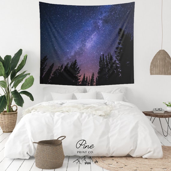 Space Tapestry, Astrophotography, Galaxy Tapestry, Milky Way Tapestry, Purple Tapestry, Nature Tapestry, Dorm, Tapestry, Space Wall Art