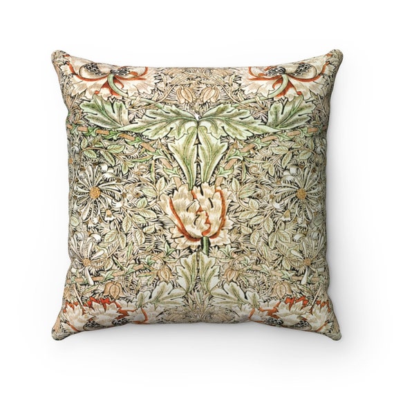 Art Nouveau Pillow, William Morris Pillow, Green Throw Pillow, Floral Pillow, Vintage Throw Pillow, Vintage Decor, Botanical Pillow