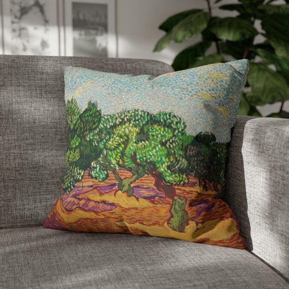 Vintage Pillow, Tree Pillow, Art Pillow, Van Gogh Pillow, Vincent Van Gogh, Van Gogh Decor, Boho Pillow, Oil Painting, Nature Pillow