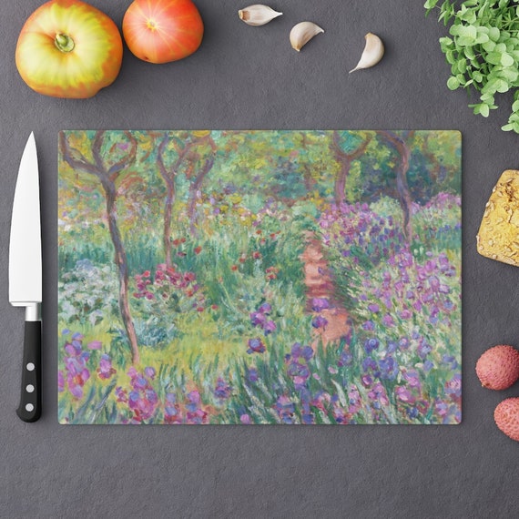 Monet Cutting Board, Claude Monet, Monet Decor, Monet Gift, Art Cutting Board, Monet Painting, Floral Kitchen, Vintage Kitchen