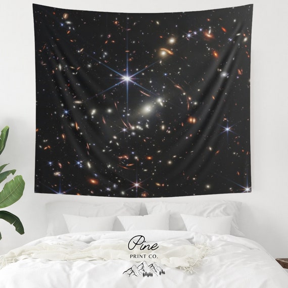 Space Tapestry, Webb's First Deep Field, NASA Photo, Astrophotography, Space Image, NASA Decor, Space Decor, Star Decor, Black Tapestry