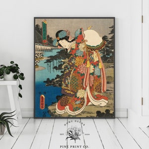 Japanese Print, Utamaro Kitagawa, Vintage Japan, Japanese Art, Asian Decor, Asian Poster, Asian Print, Japanese Poster, Japanese Woodblock