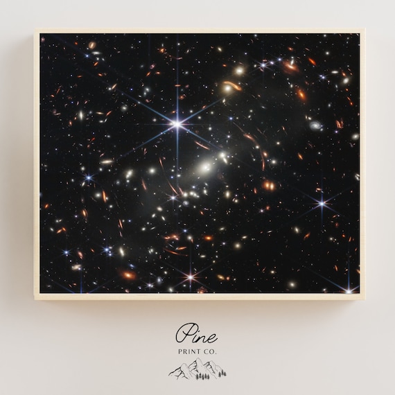 Webb's First Deep Field, NASA Photo, Astrophotography, Space Poster, NASA Poster, Space Decor, Space Print, Webb Telescope, NASA Gift