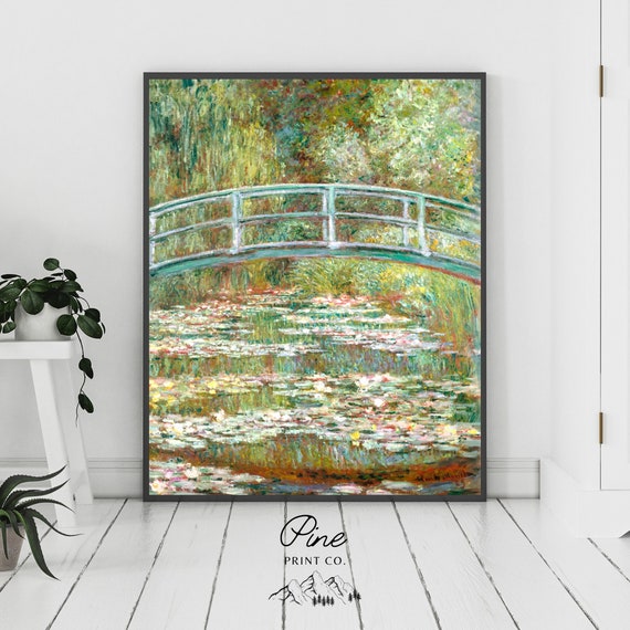 Claude Monet Print, Water Lilies Print, Water Lilies Painting, Monet Painting, Monet Print, Monet Wall Art, Nature Painting, Monet Bridge