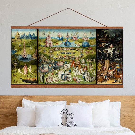 Garden Of Earthly Delights, Renaissance Print, Hieronymous Bosch, Renaissance Painting, Bosch Painting, Surrealist Painting, Vintage Poster