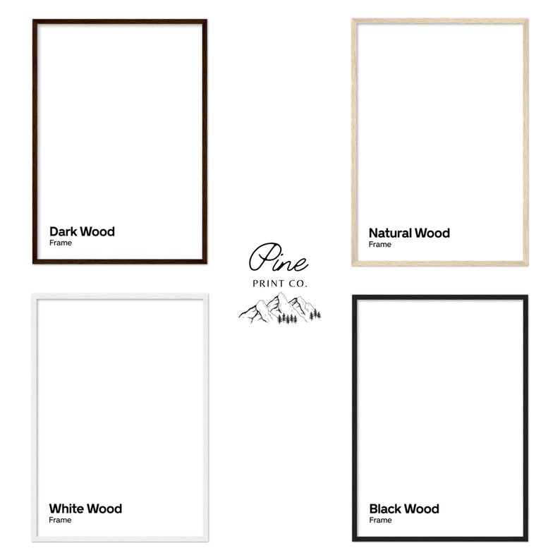 Wooden Photo Frame Add to Any Print White Wood Frame Black Etsy