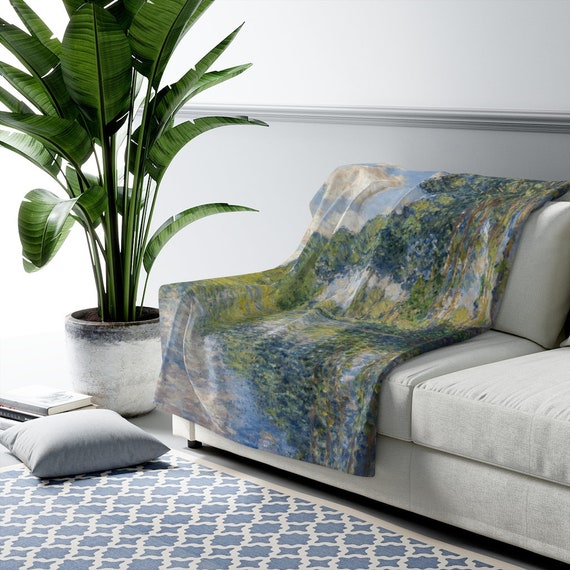 Monet Blanket, Claude Monet, Nature Blanket, Landscape Painting, Art Blanket, Sherpa Blanket, Monet Gift, Monet Painting, Tree Painting