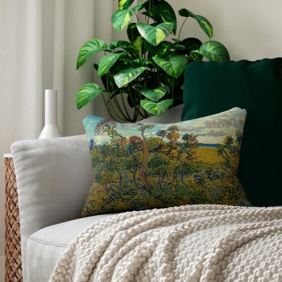 Art Lumbar Pillow, Van Gogh Pillow, Vincent Van Gogh, Van Gogh Decor, Boho Lumbar Pillow, Tree Painting, Nature Pillow, Van Gogh Gift