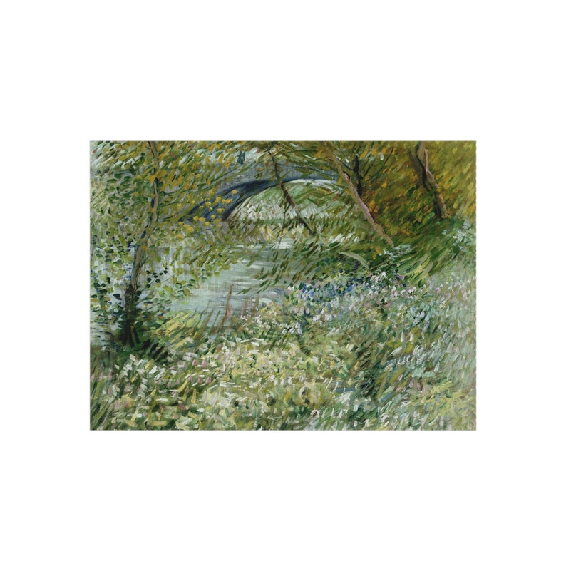 Grön matta, Van Gogh-matta, Vinent Van Gogh, Area-matta, Accentmatta, Fine Art-matta, Trädmatta, Målarmatta, Vintagematta, Van Gough-present 108" × 144"