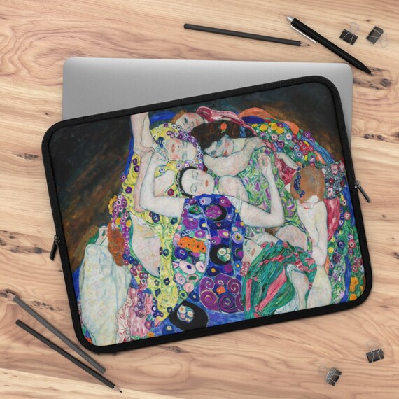 Art Laptop Sleeve, Gustav Klimt, Macbook Sleeve, iPad Sleeve, The Maiden, 17 Sleeve, 10 Sleeve, Art iPad Case, Purple Laptop Case