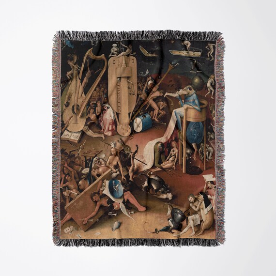 Garden Of Earthly Delights, Woven Blanket, Hieronymus Bosch, Fine Art Blanket, Art Throw Blanket, Woven Tapestry, Gothic Blanket, Art Decor