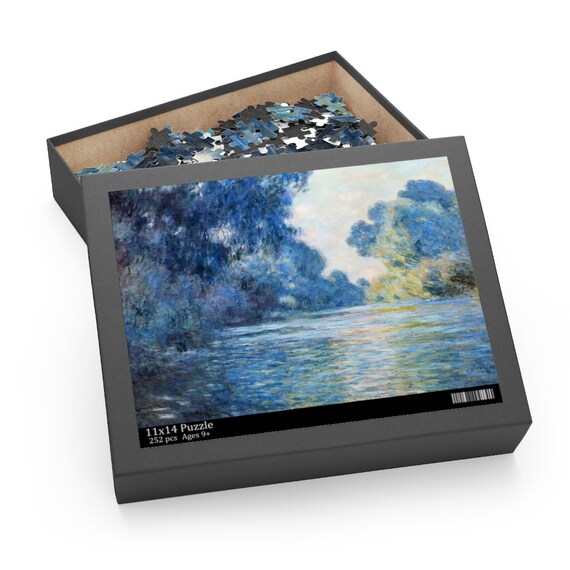 Monet Puzzle, Jigsaw Puzzle, Claude Monet, Monet Painting, Blue Jigsaw Puzzle, Nature Puzzle, Monet Gift, Landscape Puzzle, Vintage Puzzle