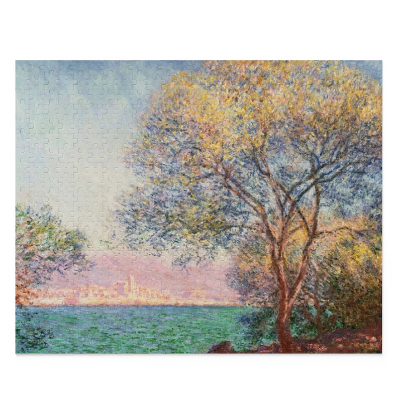 Monet Puzzle - Claude Monet Antibes Scene Jigsaw - Vibrant Color Print, Chipboard Material, Multiple Sizes Gift image 5