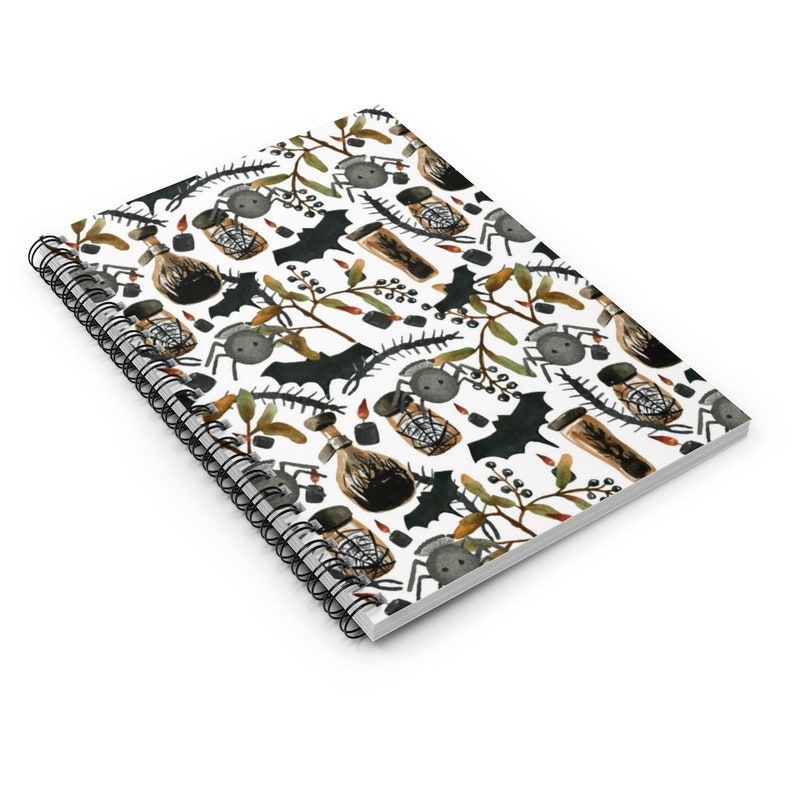 Halloween Notebook, Halloween Gift, Halloween Journal, Bat Notebook, Witchy Notebook, Fall Notebook, Spooky Notebook, Spiral Notebook image 4