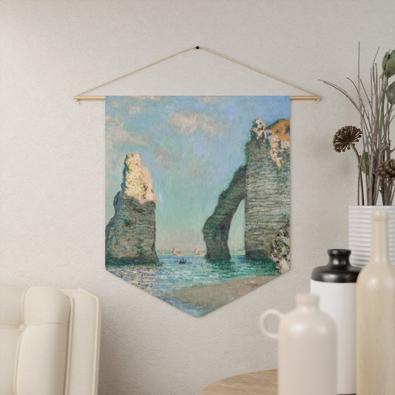 Monet Painting, Ocean Decor, Ocean Wall Art, Monet Wall Art, Boat Painting, Blue Painting, Claude Monet, Monet Ocean, Monet Tapestry