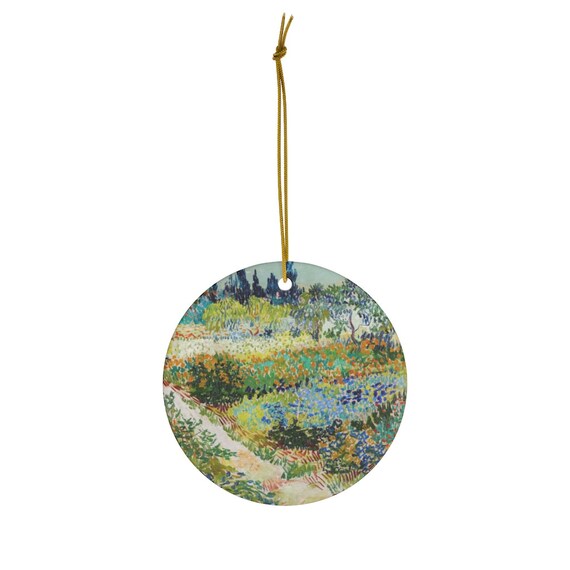 Van Gogh Ornament, Art Ornament, Landscape Painting, Christmas Ornament, Ceramic Ornament, Nature Ornament, Van Gogh Gift