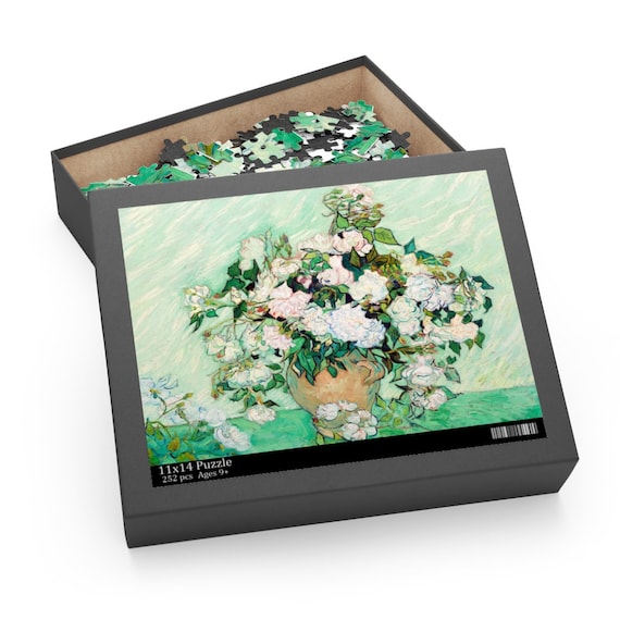 Rose Puzzle, Van Gogh Puzzle, Van Gogh Flowers, Floral Puzzle, Jigsaw Puzzle, Van Gogh Painting, Rose Painting, Vincent Van Gogh, Van Gogh