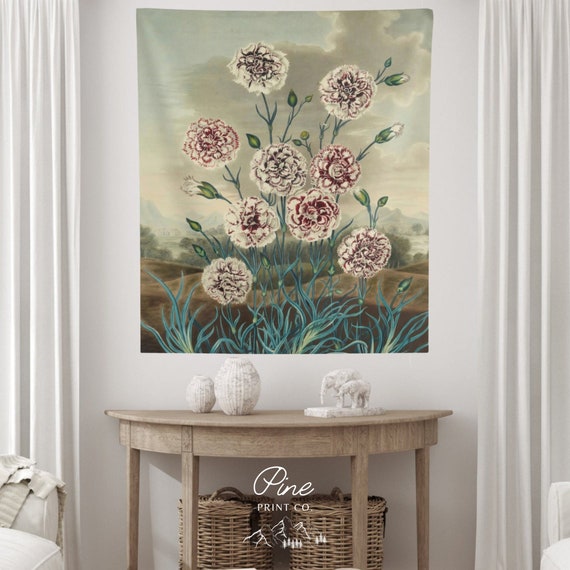 Floral Tapestry, Vintage Tapestry, Vintage Painting, Fine Art Tapestry, Flower Tapestry, Nature Tapestry, Vintage Nature, Vintage Home Decor