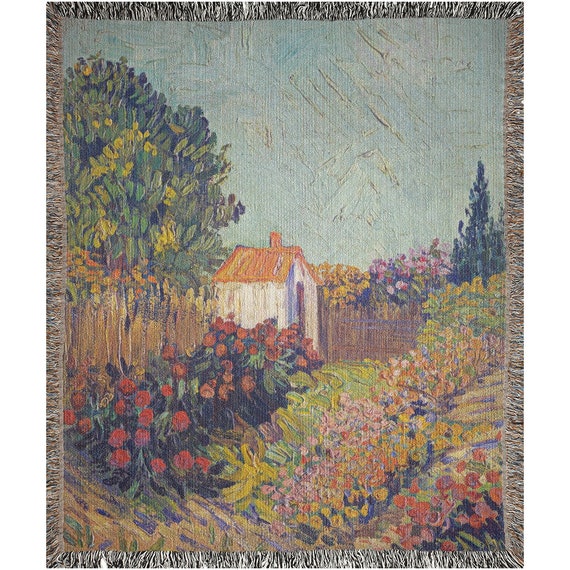 Van Gogh Blanket, Woven Blanket, Art Blanket, Nature Woven Blanket, Van Gogh Painting, Plant Blanket, Vintage Blanket, Van Gogh Gift