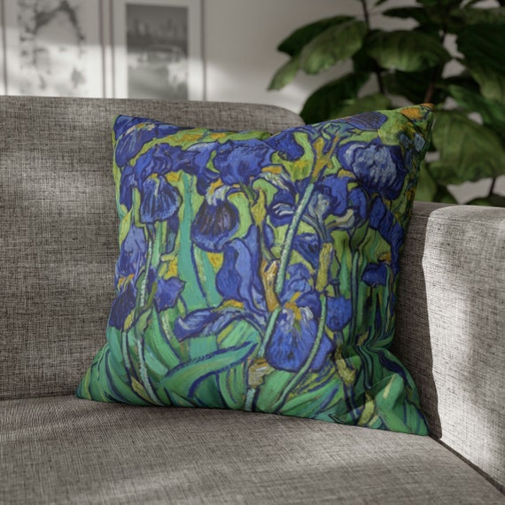 Floral Pillow, Blue Pillow, Nature Pillow, Art Pillow, Van Gogh Pillow, Vincent Van Gogh, Van Gogh Decor, Boho Pillow, Vintage Pillow