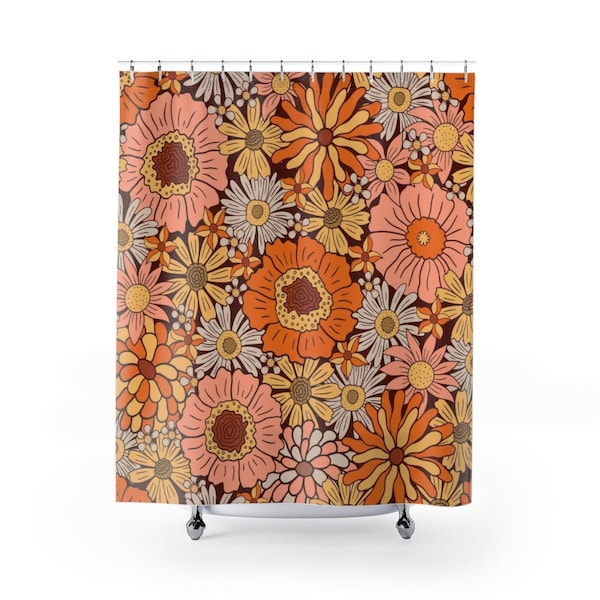 70s Shower Curtain - Etsy