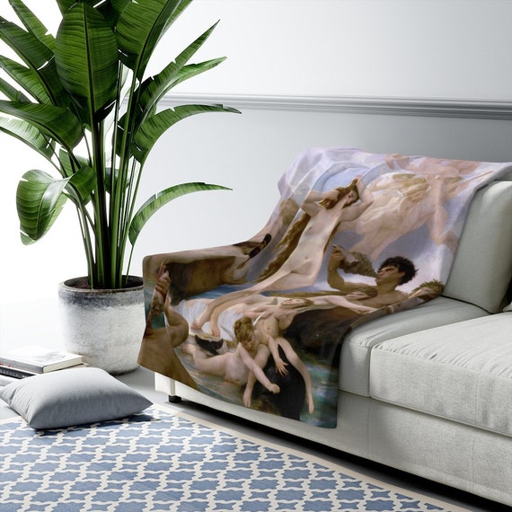 Venus Blanket, Sherpa Fleece Blanket, Renaissance Blanket, Vintage Blanket, Venus Decor, Mythology Blanket, Angel Blanket, Birth of Venus