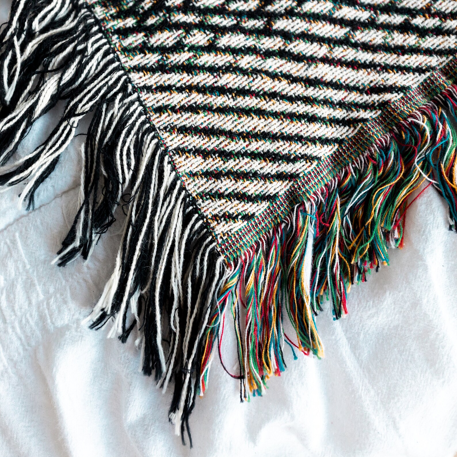 Art Woven Blanket Hand of Fate Vintage Blanket Hand Etsy