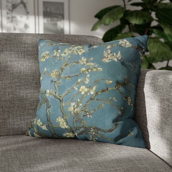 Floral Pillow, Blue Pillow, Nature Pillow, Art Pillow, Van Gogh Pillow, Vincent Van Gogh, Van Gogh Decor, Boho Pillow, Vintage Pillow