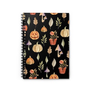 Halloween Spiralblock | Gothic Liniertes Journal, Schreibbegleiter im Vintage-Stil Bild 2