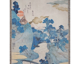 Japanese Blanket, Woven Blanket, Japan Decor, Japanese Tapestry