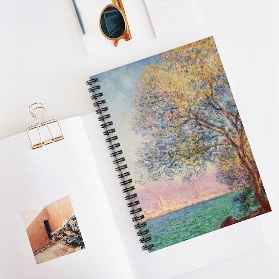 Monet Notebook, Spiral Notebook, Claude Monet, Monet Painting, Tree Notebook, Art Notebook, Monet Journal, Tree Journal, Tree Painting