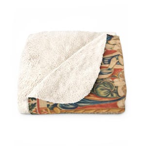 Medieval Sherpa Blanket | Religious Jesus Christ Fleece Throw, European Scenes Plush Essential image 6