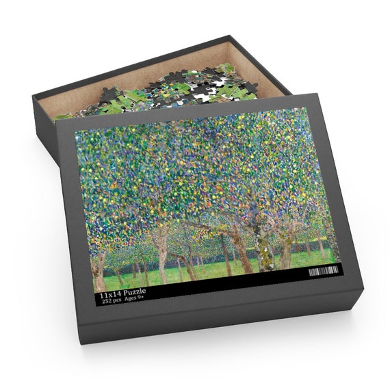 Tree Puzzle, Gustav Klimt, Botanical Puzzle, Klimt Painting, Nature Puzzle, Art Puzzle, Green Puzzle, Plant Puzzle, Gustav Klimt Tree