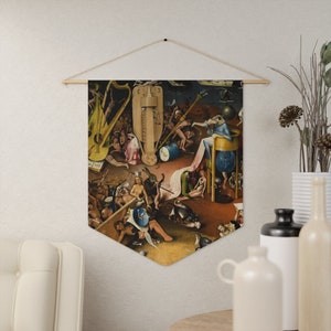 Garden Of Earthly Delights, Renaissance Tapestry, Medieval Art, Surrealist Art, Hieronymus Bosch, Vintage Tapestry, Medieval Tapestry