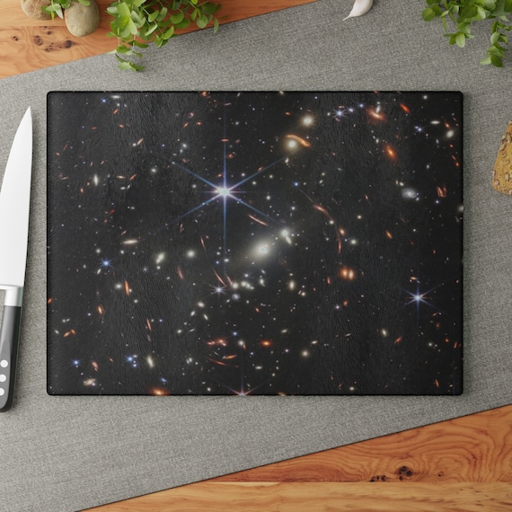 Space Cutting Board, Glass Cutting Board, James Webb Telescope, NASA Gift, NASA Cutting Board, Outer Space, Black Cutting Board, Nasa Photo