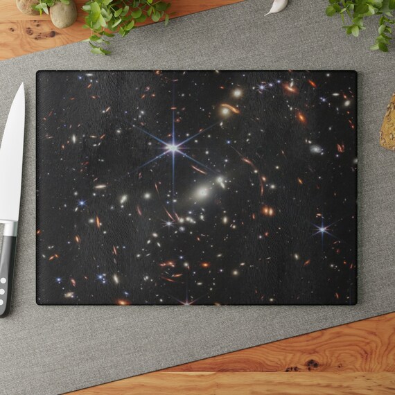 Space Cutting Board, Glass Cutting Board, James Webb Telescope, NASA Gift, NASA Cutting Board, Outer Space, Black Cutting Board, Nasa Photo