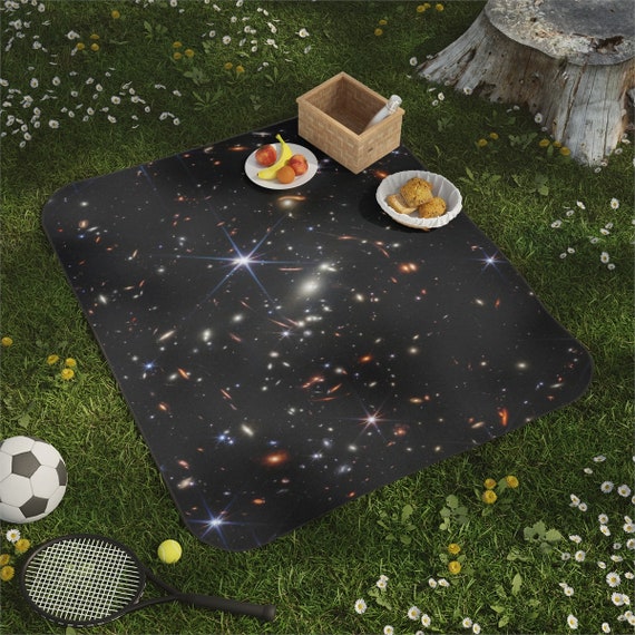 Black Picnic Blanket, James Webb Telescope, NASA Gift, Space Blanket, Outer Space, Astronomy Gift, Star Blanket, Galaxy Photo, NASA Photo