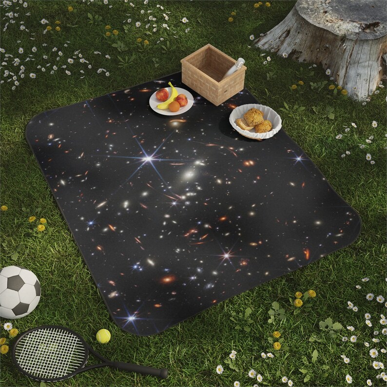 Black Picnic Blanket James b Telescope NASA Gift Space Etsy
