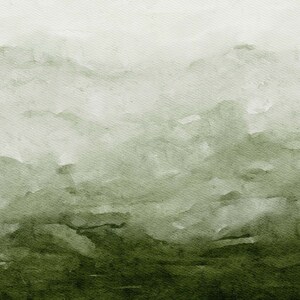 May include: Abstract watercolor painting with a gradient of light green to dark green. The paint is applied in a loose, flowing style, creating a sense of depth and movement.