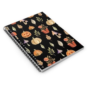 Halloween Spiralblock | Gothic Liniertes Journal, Schreibbegleiter im Vintage-Stil Bild 4