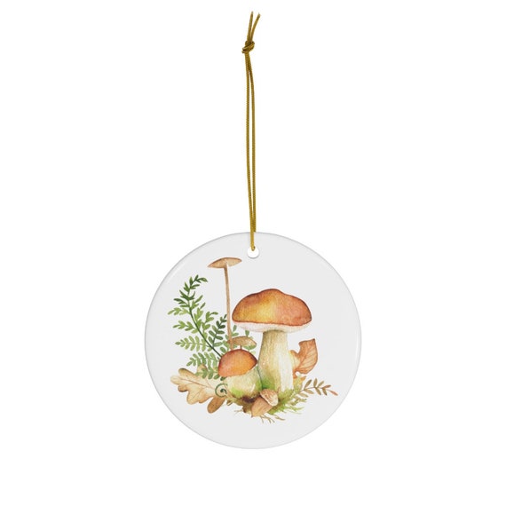 Mushroom Ornament, Cottagecore Ornament, Boho Ornament, Nature Ornament, Botanical Decor, Mushroom Gift, Mushroom Christmas