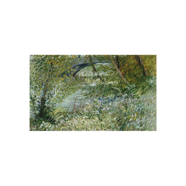 Grön matta, Van Gogh-matta, Vinent Van Gogh, Area-matta, Accentmatta, Fine Art-matta, Trädmatta, Målarmatta, Vintagematta, Van Gough-present 36" × 60"