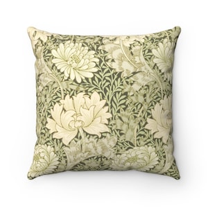 William Morris Pillow, Green Throw Pillow, Art Nouveau Decor, Vintage Pillow, Green Home Decor, Art Nouveau Pillow, William Morris Decor