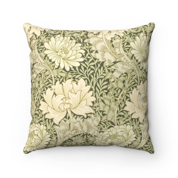 William Morris Pillow, Green Throw Pillow, Art Nouveau Decor, Vintage Pillow, Green Home Decor, Art Nouveau Pillow, William Morris Decor