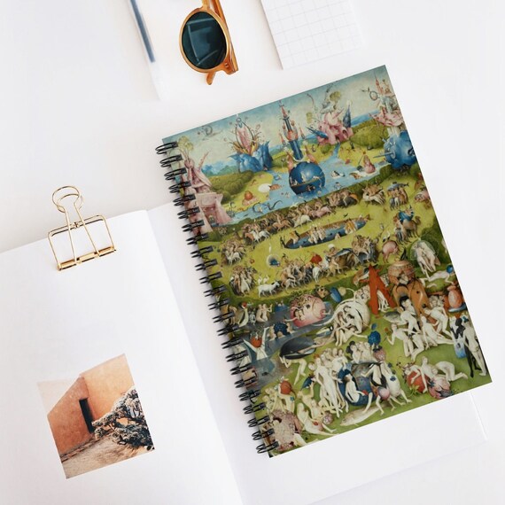 Art Notebook, Spiral Notebook, Hieronymus Bosch, Surrealism, Vintage Notebook, Bosch Painting, Bosch Art, Garden of Earthly Delights