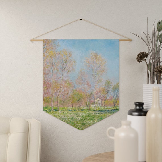 Monet Painting, Claude Monet, Nature Tapestry, Art Tapestry, Tree Painting, Nature Wall Art, Monet Decor, Vintage Wall Art, Tree Wall Art