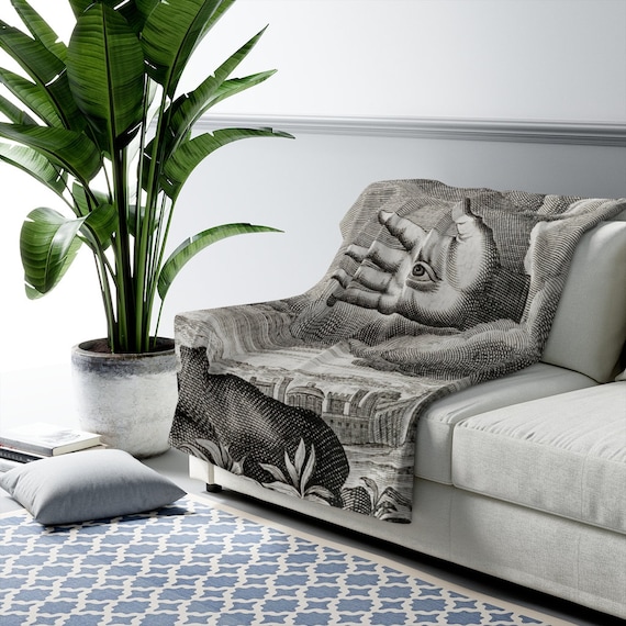 Art Blanket, Hand Of Fate, Vintage Blanket, Hand Blanket, Black White Blanket, Boho Throw Blanket, Art Throw Blanket, Witch Blanket